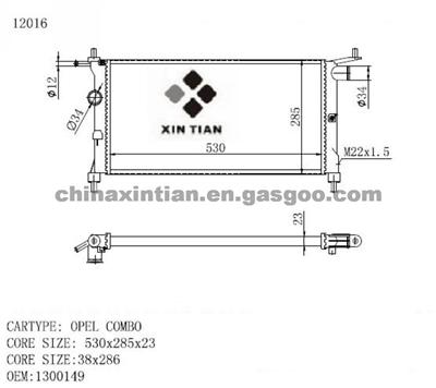 OPEL Radiator 1300149