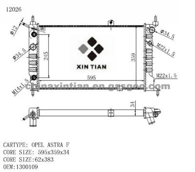 OPEL Radiator 1300109