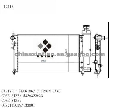 PEUGEOT Radiator 133029, 133001