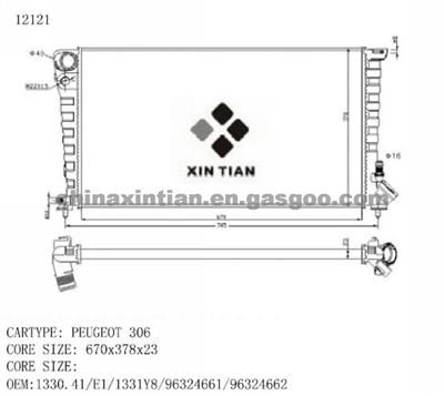 PEUGEOT Radiator 1330.41, 1330E1