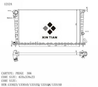 PEUGEOT Radiator 133023, 133010