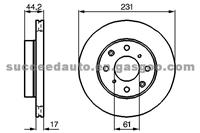 Brake Disc For HONDA 45251-SB2-781