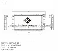 RENAULT Radiator 7700757853