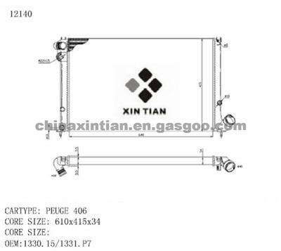 PEUGEOT Radiator 1330.15, 1331.P7