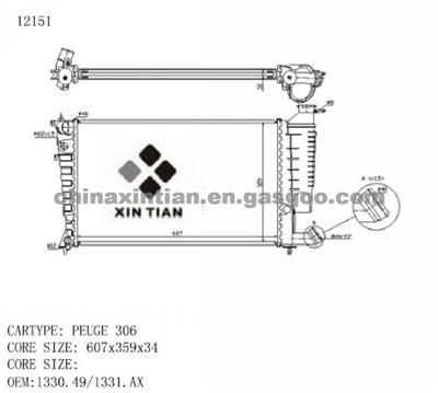 PEUGEOT Radiator 1330.49, 1331.AX