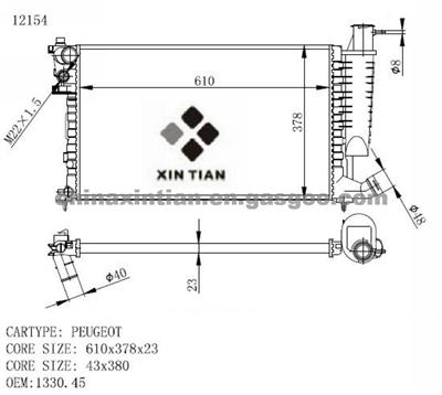 PEUGEOT Radiator 1330.45