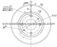 Brake Disc For HYUNDAI 51712-25010A