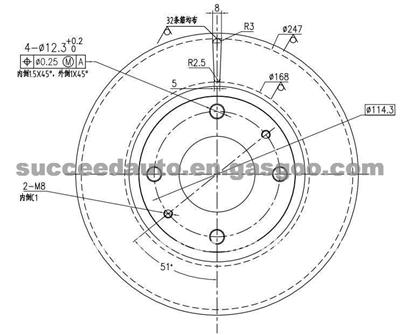 Brake Disc For HYUNDAI 51712-25010