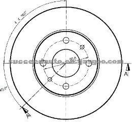 Brake Disc For LANCIA 60810076