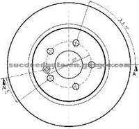 Brake Disc For MERCEDES 1634230012