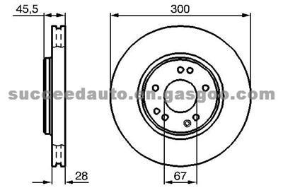 Brake Disc For MERCEDES 1244212612