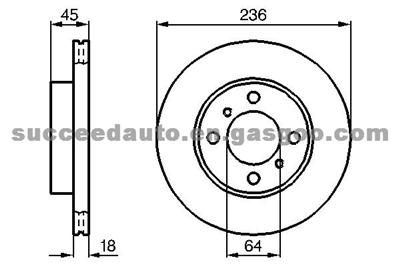 Brake Disc For MITSUBISHI MR449769