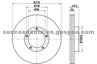 Brake Disc For NISSAN 40206-60U01