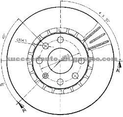 Brake Disc For OPEL 569054