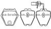 AUDI BRAKE PAD  4B0698151D