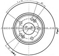 Brake Disc For RENAULT 7700802231