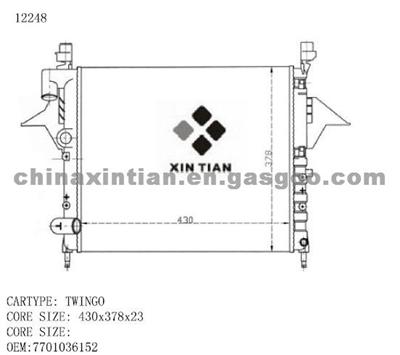 RENAULT Radiator 7701036152