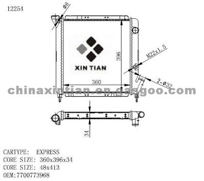 RENAULT Radiator 7700773968