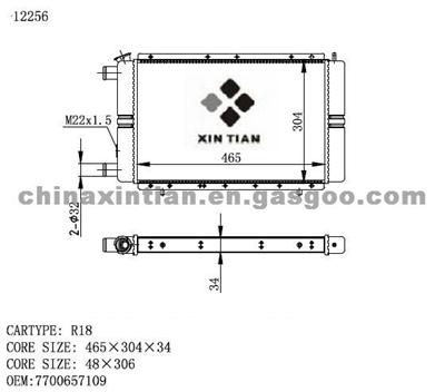 RENAULT Radiator 7700657109