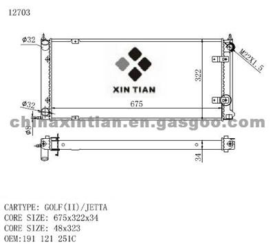 VW Radiator 191 121 251C