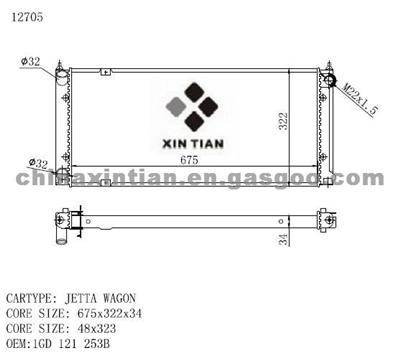 VW Radiator 1GD 121 253B