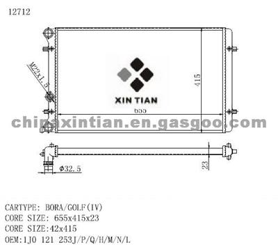 VW Radiator 1J0 121 253J, 1J0 121 253P