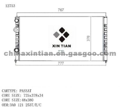 VW Radiator 3A0 121 253T, 3A0 121 253E