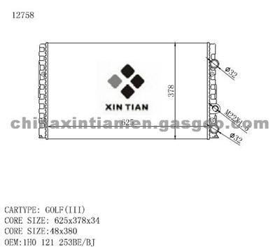 VW Radiator 1H0 121 253BE, 1H0 121 253BJ