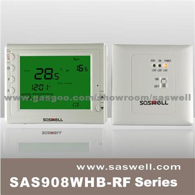 Hot Sale Wireless Thermostat For Radiant Heating   SAS908WHB-7-RF