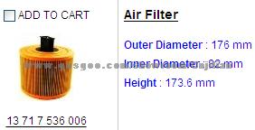 Air Filter Part Number 1371 7536 006