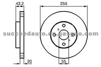 Brake Disc For TOYOTA 43512-52040