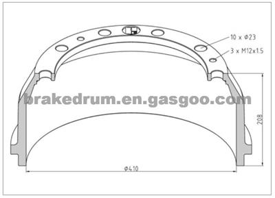 Mercedes Benz Truck Brake Drum OE No. 3014210501 3524210501