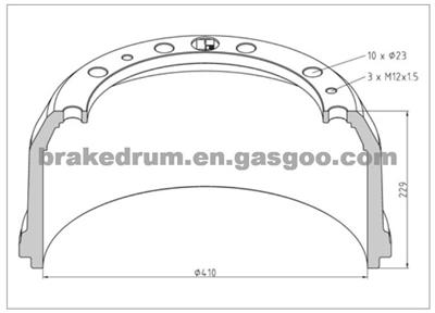 Mercedes Benz Truck Brake Drum OE No. 3014210801