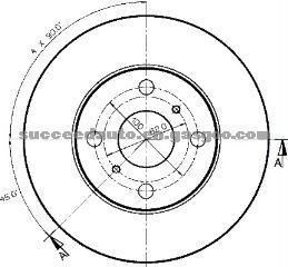 Brake Disc For TOYOTA 43512-12300