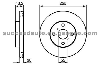 Brake Disc For TOYOTA 43512-52040