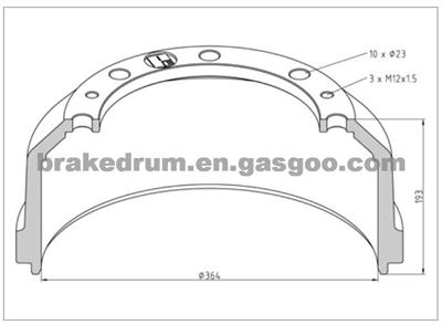 Mercedes Benz Truck Brake Drum OE No.6774210201 6774210401 6774320201