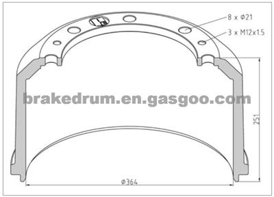 Mercedes Benz Truck Brake Drum OE No.6774210301 6774230301