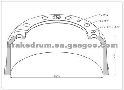 Renault Truck Brake Drum OE No. 5000737342