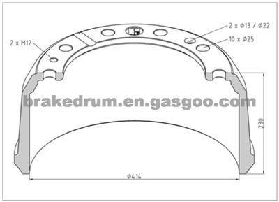 Renault Truck Brake Drum OE No. 5000737768