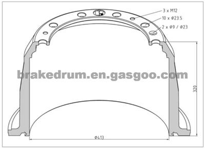 Scania Truck Brake Drum OE No. 1385893 1414435