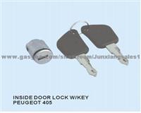 Inside Door Lock W/Key For Peugeot 405