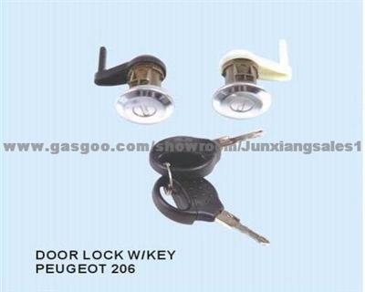 OPT-P-8031 Door Lock W/Key For Peugeot 206