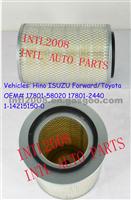 Auto Air Filter Element For Hino Ranger Truck/Isuzu Farward /Toyota 17801-58020 17801-2440A S1780-12440 17801-2440 1-14215150-0