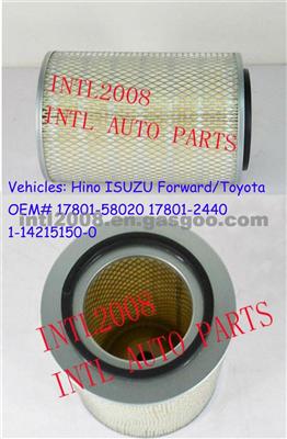 Auto Air Filter Element For Hino Ranger Truck/Isuzu Farward /Toyota 17801-58020 17801-2440A S1780-12440 17801-2440 1-14215150-0