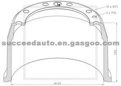 Brake Drum For ACHSEN 0102421949-11