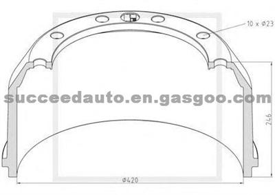 Brake Drum For ACHSEN 1 064 0057 06