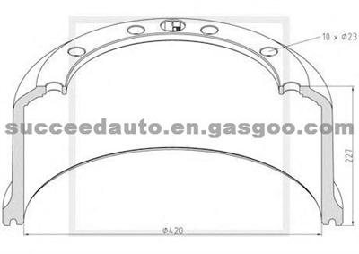 Brake Drum For ACHSEN 1 064 0260 01