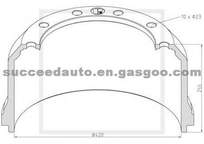 Brake Drum For ACHSEN 1 064 0108 01