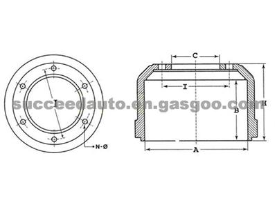 Brake Drum For BENZ 6774210401