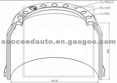 Brake Drum For BENZ 305 423 04 01